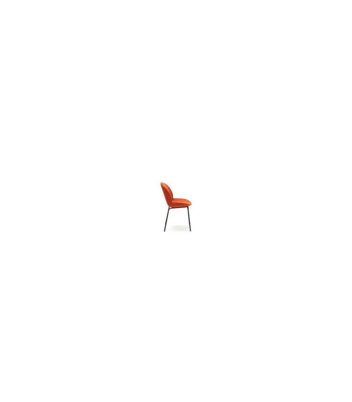 Pack De 2 Sillas Modelo Bruno Tapizado En Textil Teja, 84cm(alto) 47cm(ancho) 42cm(fondo)._3