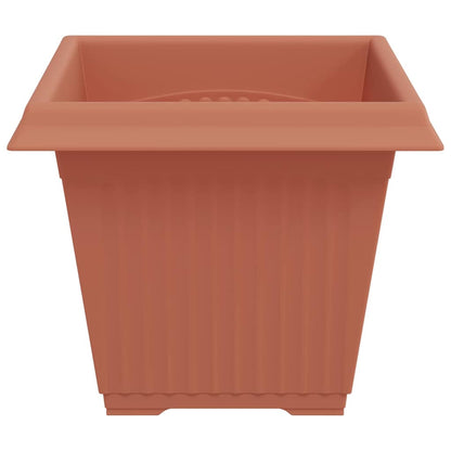Maceta Cuadrada Para Flores 24 Pcs Rojo Ladrillo Plástico_5