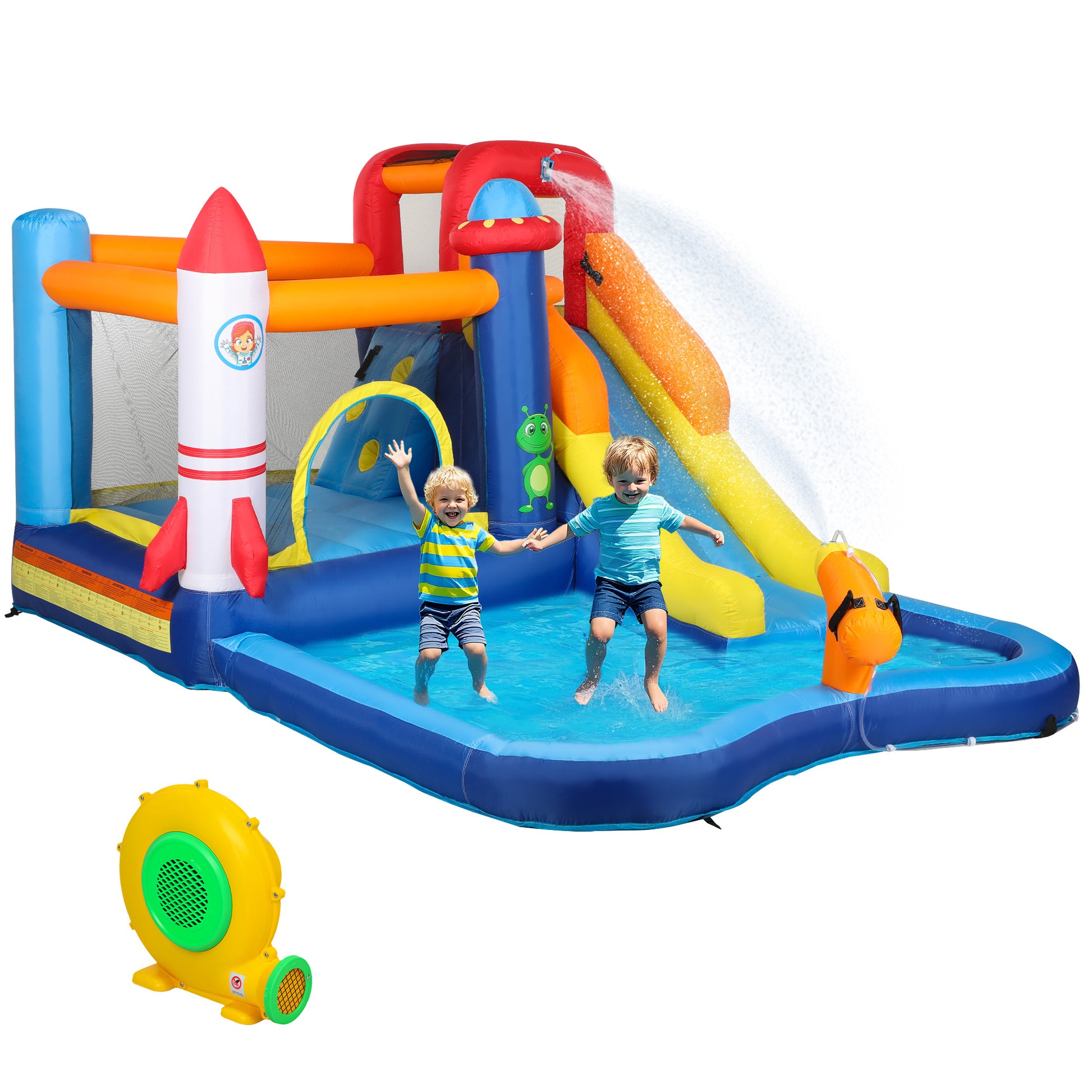 Aiyaplay Castillo Hinchable Grande Con Soplador 5 En 1 360x250x195 Cm Multicolor_0