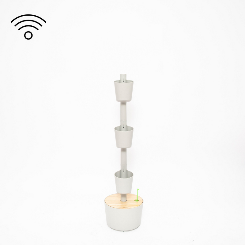 Macetero Vertical Citysens Con Riego Inteligente De 3 Macetas – Gris, Polipropileno 100% Reciclado_4