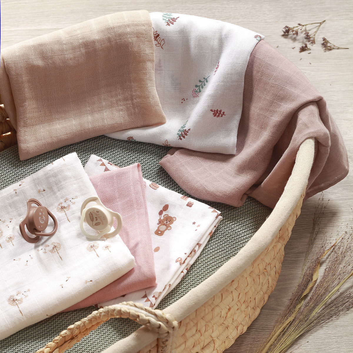 Pack 3 Muselinas Bambú Organico 70x70 Cm Rosa Nude_5