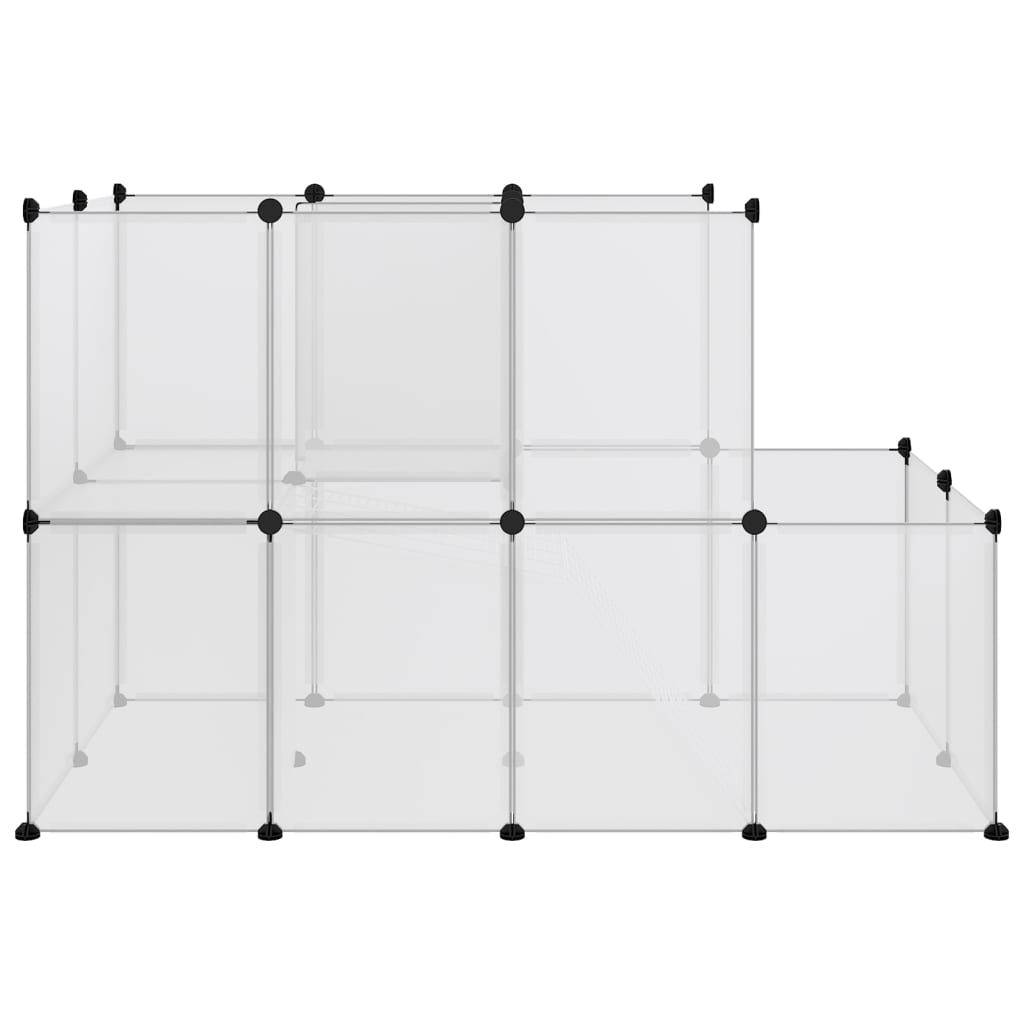 Vidaxl Jaula De Animales Pequeños Pp Y Acero Transparente 142x74x93 Cm_3
