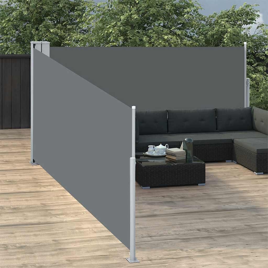Vidaxl Toldo Lateral Retráctil Gris Antracita 100x1000 Cm_1