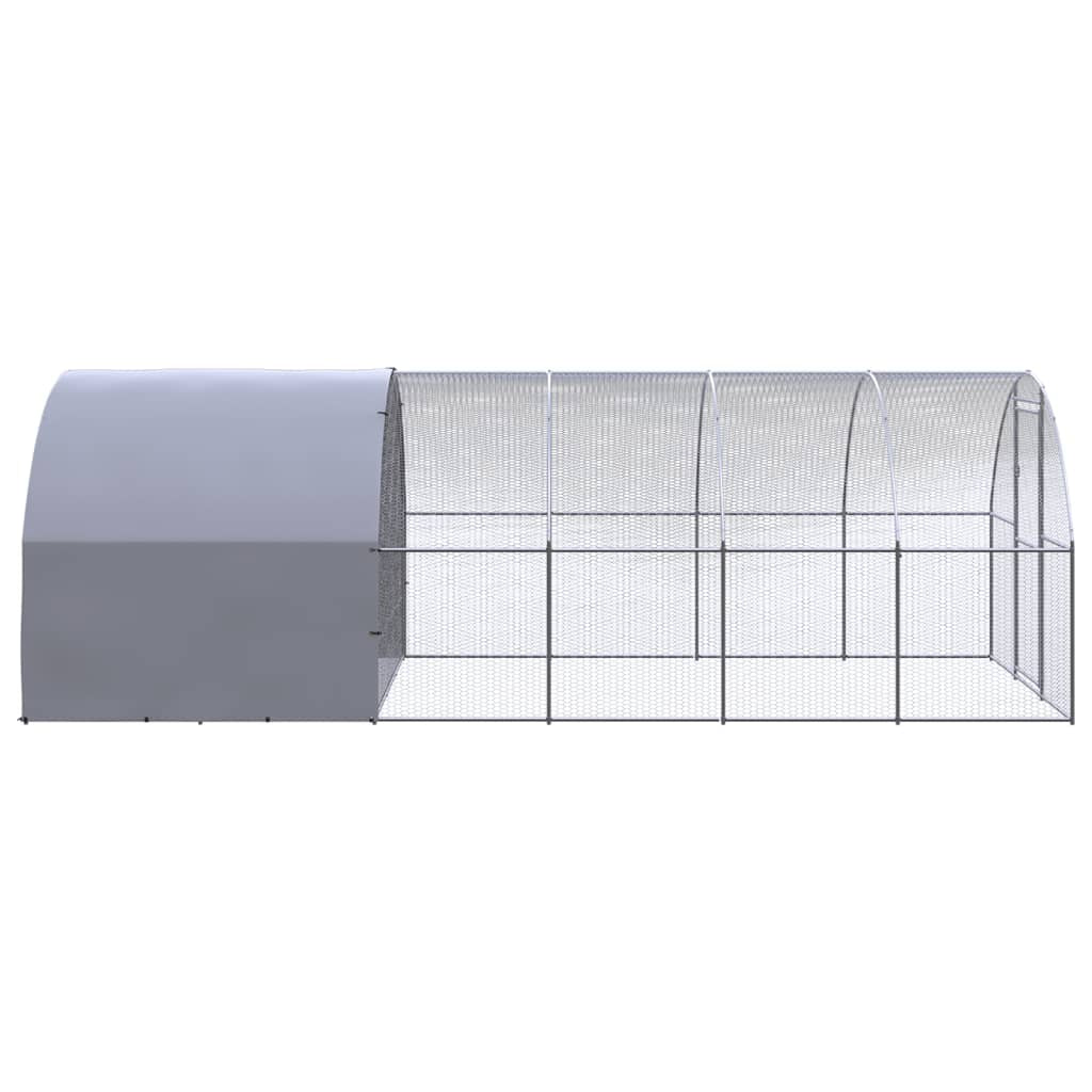 Vidaxl Gallinero De Exterior De Acero Galvanizado 3x6x2 M_3