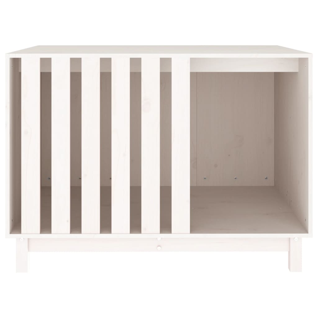 Cama Para Perros Madera Maciza De Pino Blanco 100x70x72 Cm_3