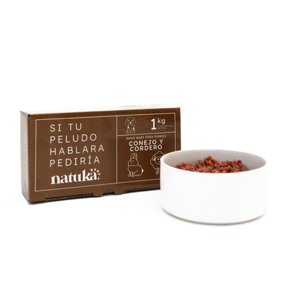 Comida Barf Para Perros. Menú Barf De Conejo Y Cordero 7,5kg_0