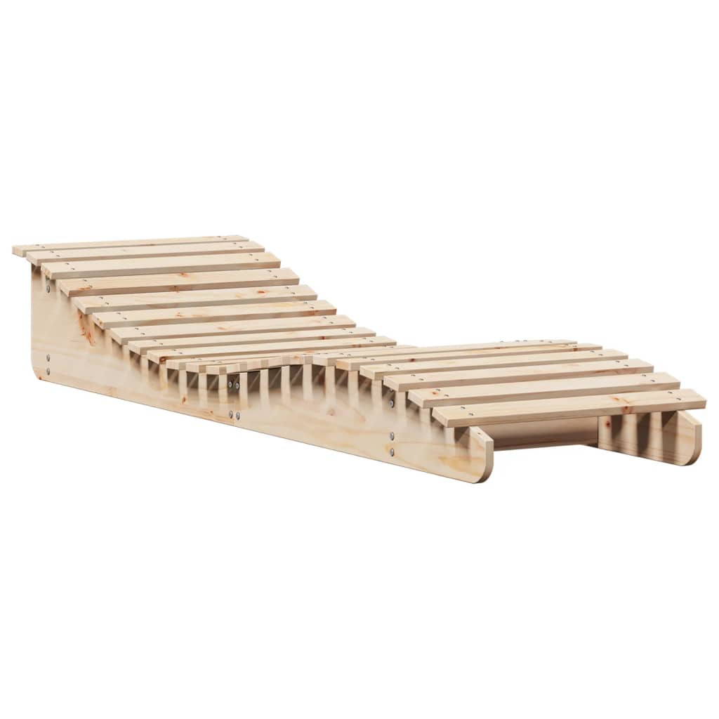 Tumbona De Madera Maciza De Pino 205x60x31,5 Cm / Vetonek_1