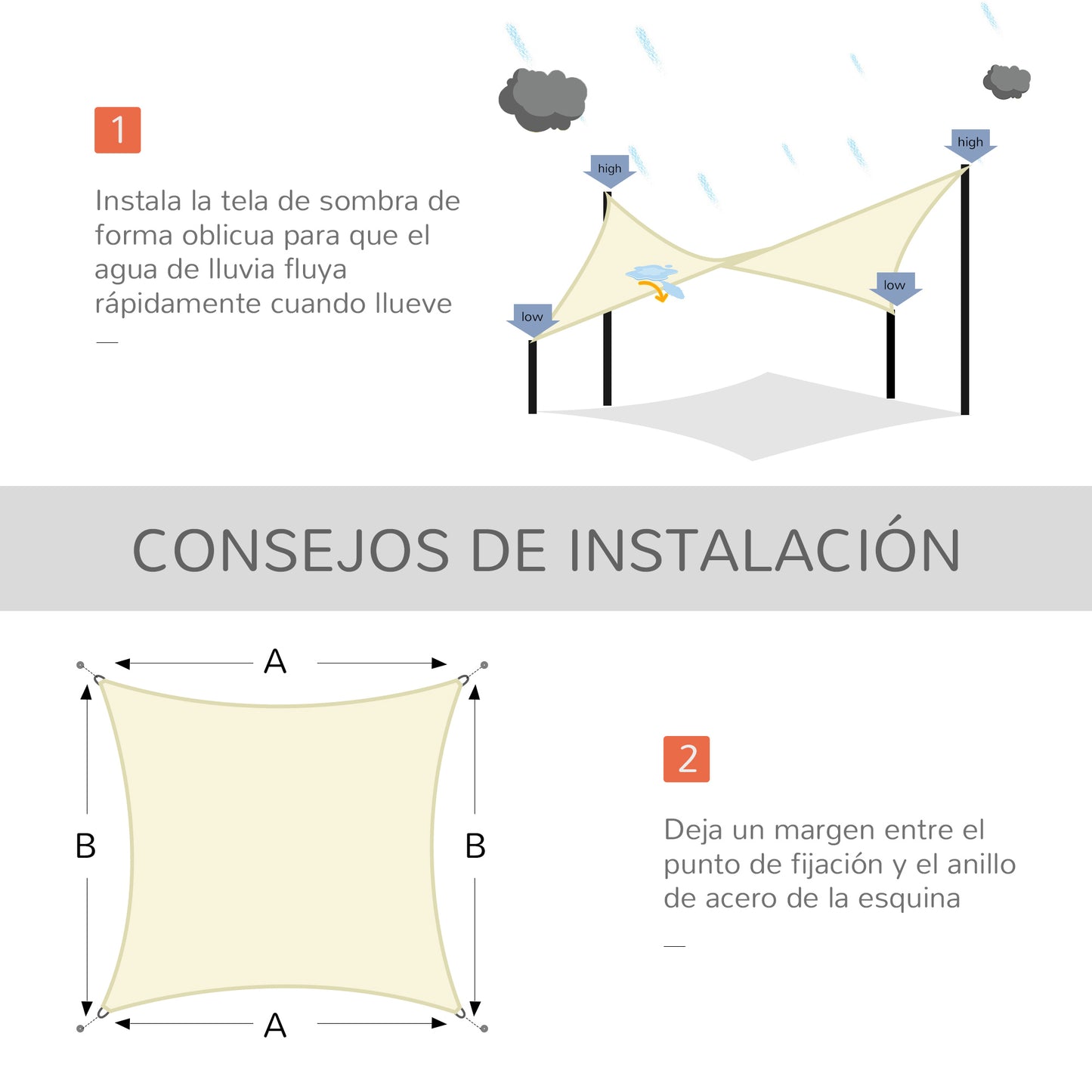 Outsunny Toldo De Vela Rectangular Para Jardín Y Exterior_5