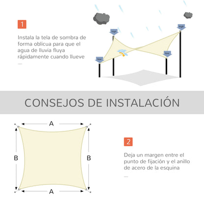 Outsunny Toldo De Vela Rectangular Para Jardín Y Exterior_5