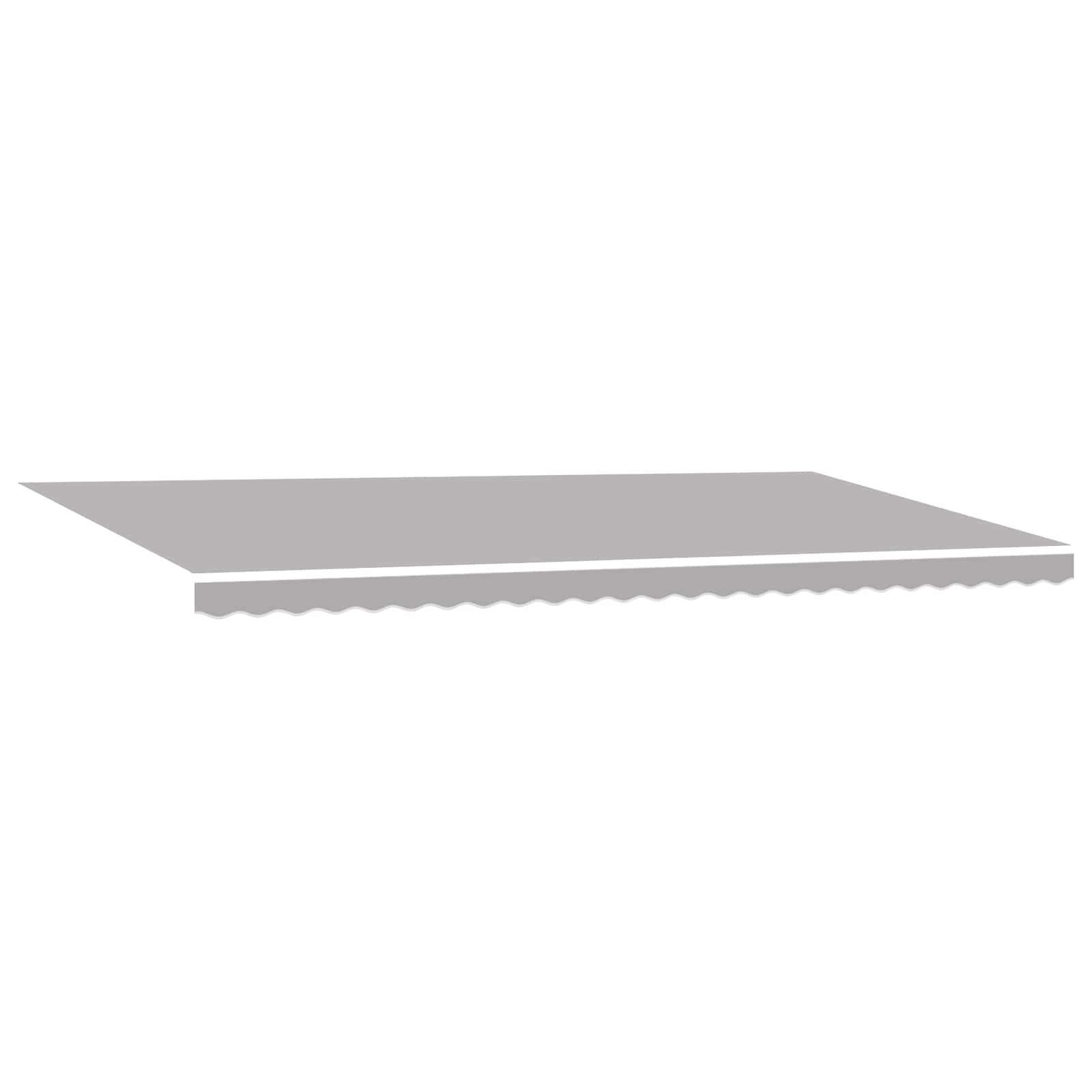 Toldo Retráctil Gris Claro 600 X 350 Cm Poliéster_4
