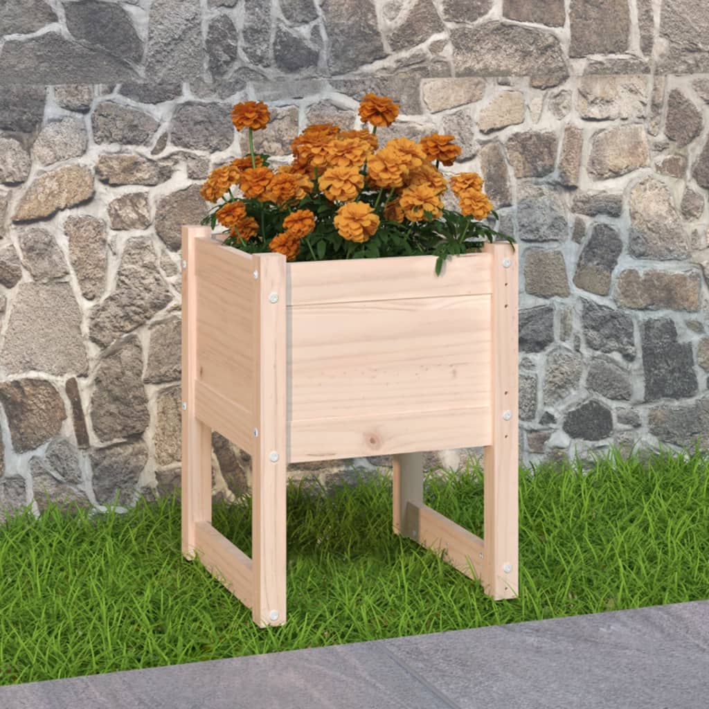 Jardinera De Madera Maciza De Pino 40x40x52,5 Cm_1