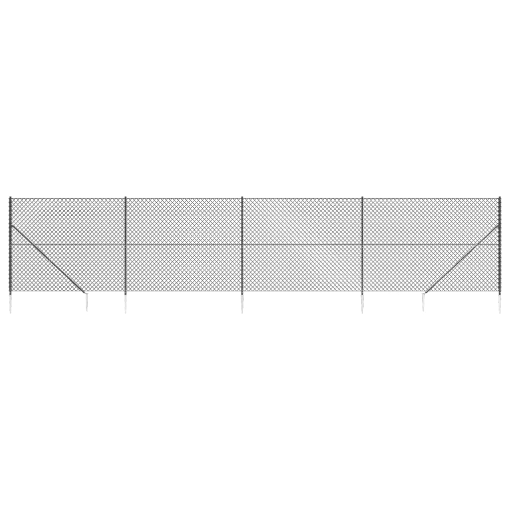 Cerca De Alambre Con Pinchos De Anclaje Gris Antracita 1,8x10 M / Vetonek_1