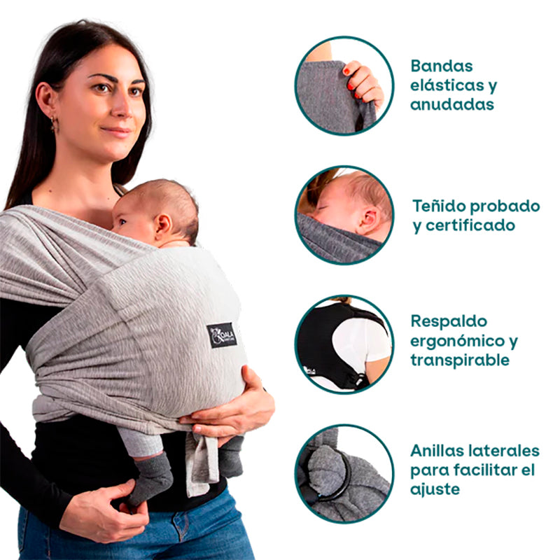 Fular Portabebés Koala Cuddle Band Gris Claro_3