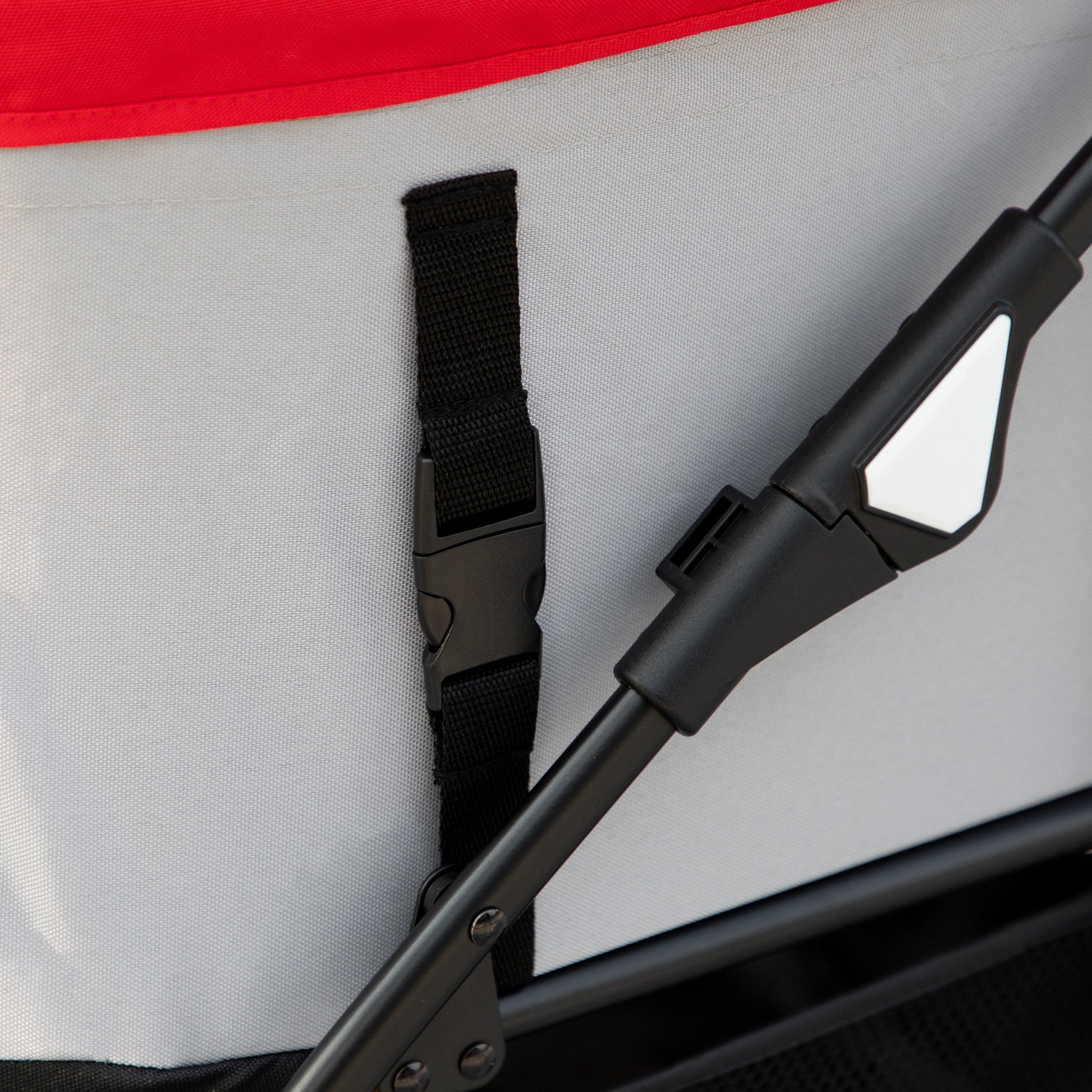 Pawhut Carrito Para Perros Plegable 3 En 1 Con Vagón Desmontable Rojo_4