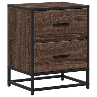 Mesitas Noche 2 Uds Madera Ingeniería Marrón Roble 40x31x50 Cm_4
