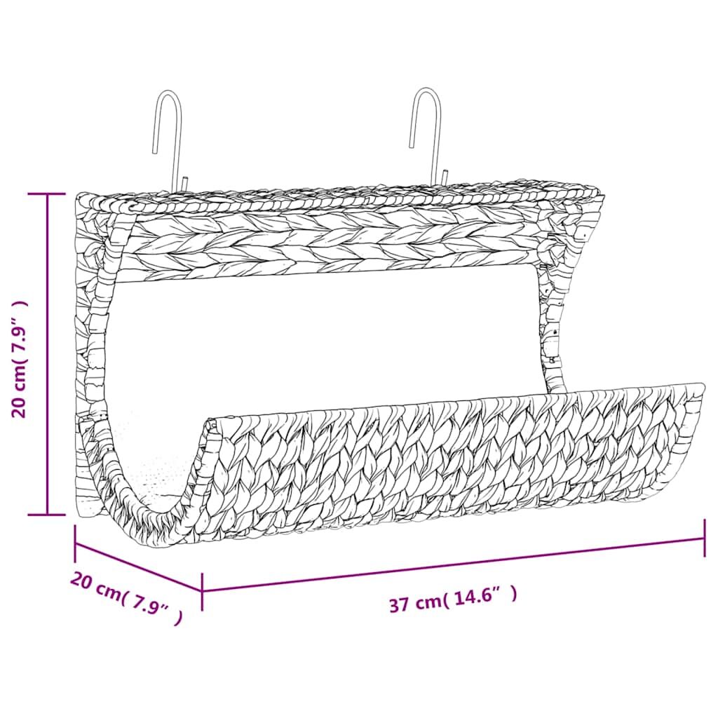 Vidaxl Cama Para Gato Con Cojín De Jacinto De Agua 37x20x20 Cm_2