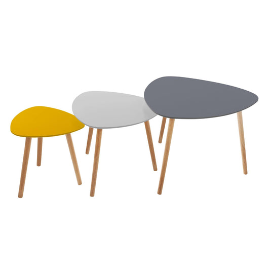 Well Home - Set De 3 Mesas De Café 'mileo' De Formato Triangular_0