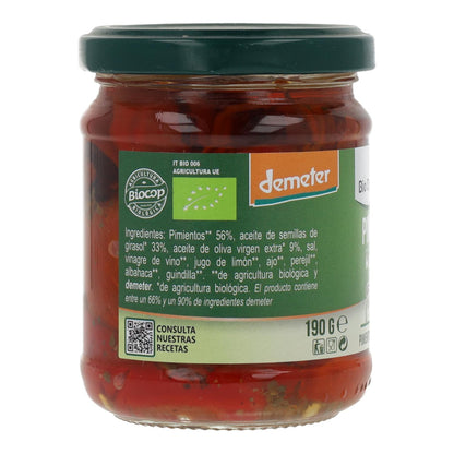 Pimientos a la Brasa en Aceite Bio Demeter Organica 190 gr