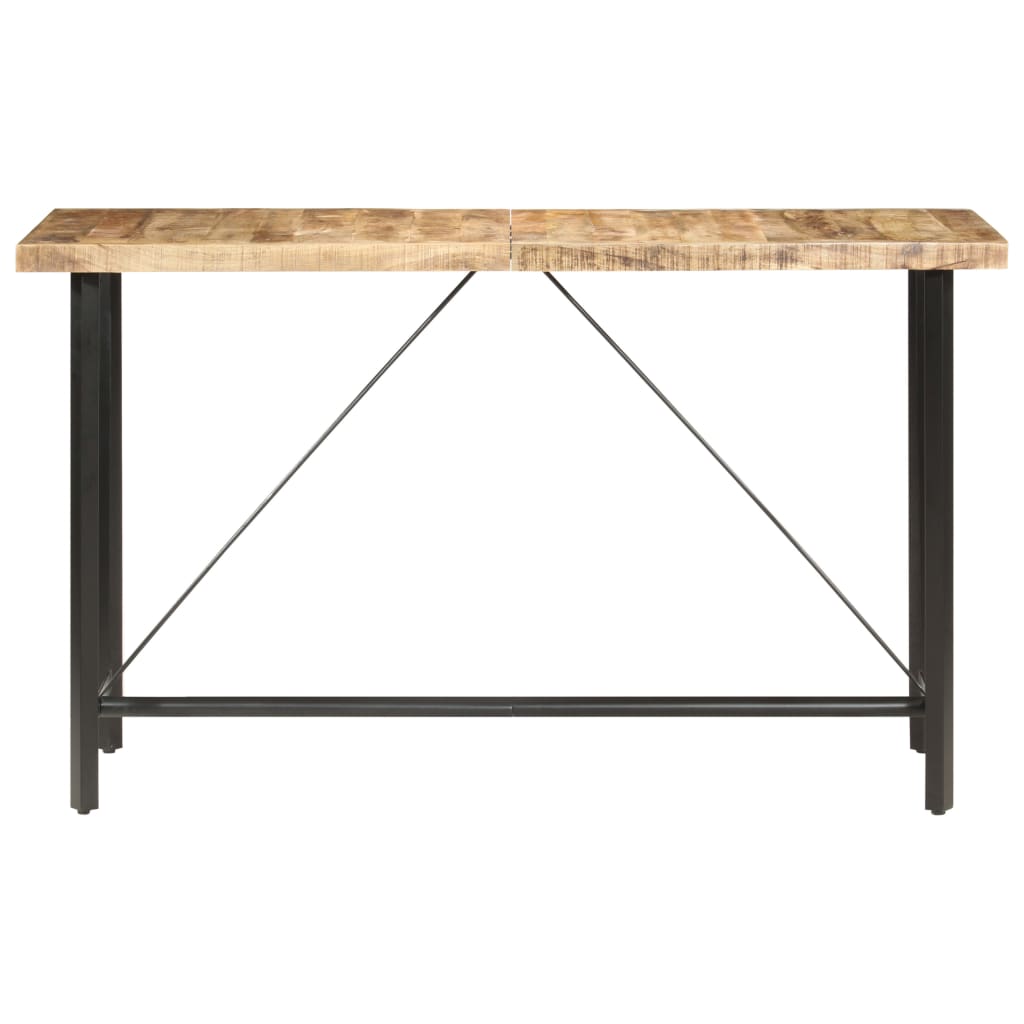 Mesa De Bar Madera Maciza De Mango Rugosa 180x70x107 Cm_0