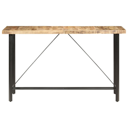 Mesa De Bar Madera Maciza De Mango Rugosa 180x70x107 Cm_0