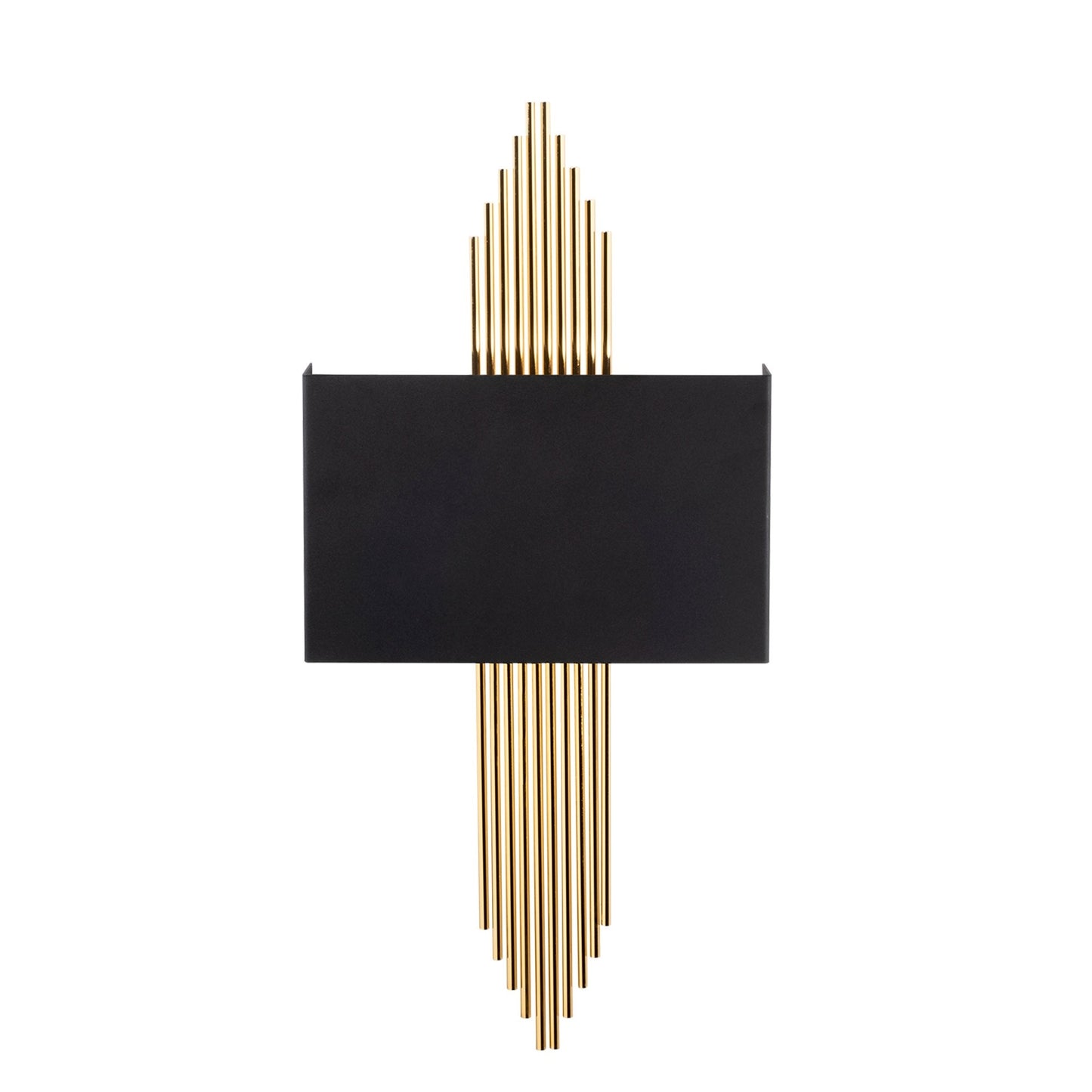 Aplique De Pared Recto, Metal , Negro oro, 75x10x22, Casquillo E 27 Max 40 W_0