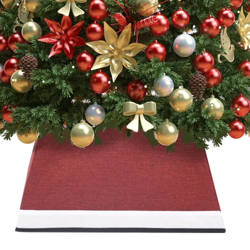 Vidaxl Falda Del Árbol De Navidad Roja Y Blanca 48x48x25 Cm_1