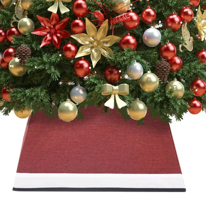 Vidaxl Falda Del Árbol De Navidad Roja Y Blanca 48x48x25 Cm_1