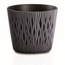 Maceta Redonda De Plastico Sandy Round En Color Antracita 18,9 (largo) X 18,9 (ancho) X 16,5 (alto) Cm