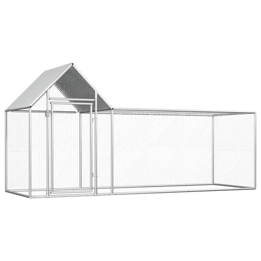 Vidaxl Gallinero Acero Galvanizado 3x1x1,5 M_0