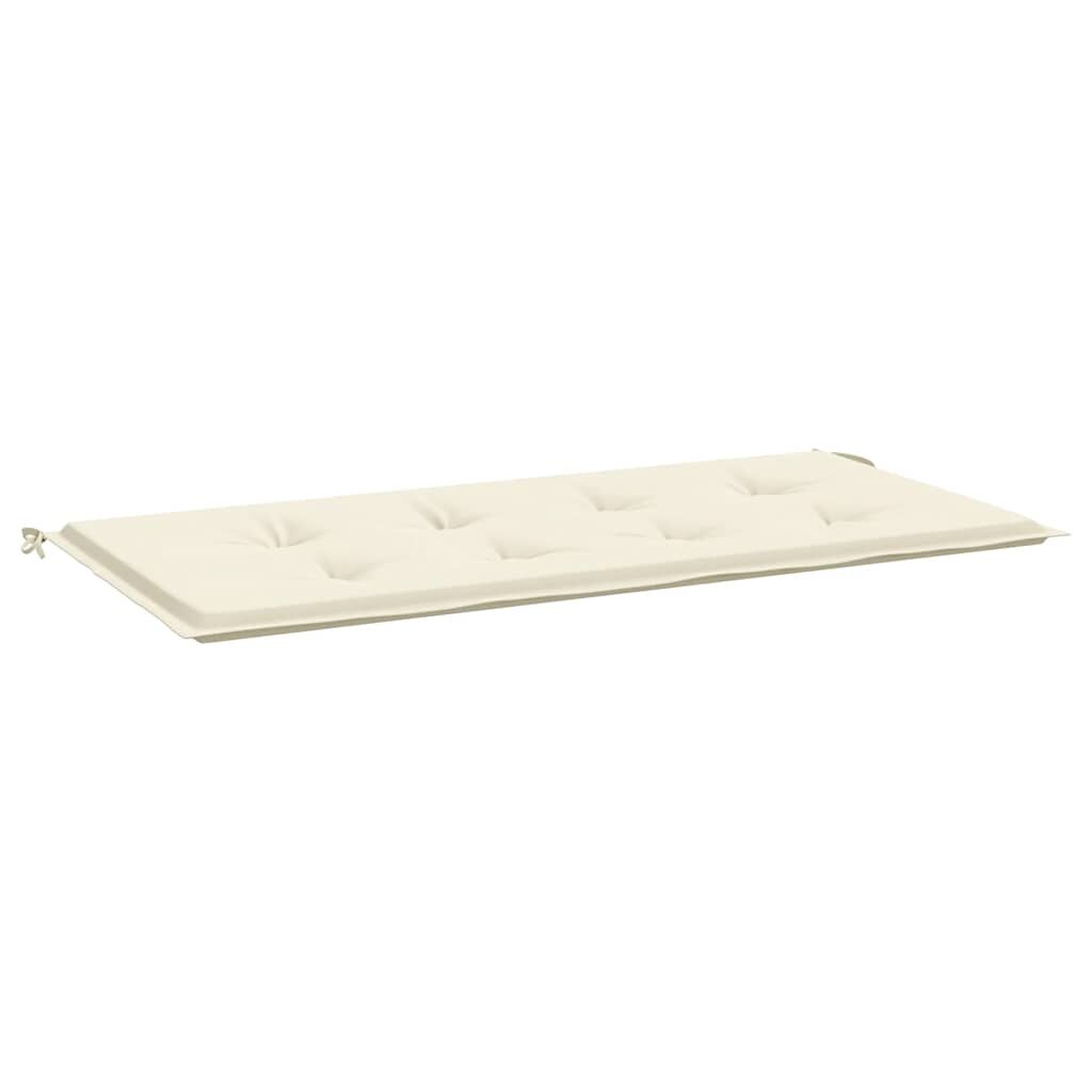 Vidaxl Cojín De Banco De Jardín Tela Oxford Crema 100x50x4 Cm_0