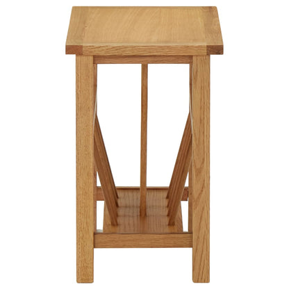 Mesa Revistero Madera Maciza De Roble 45x27x42 Cm_1