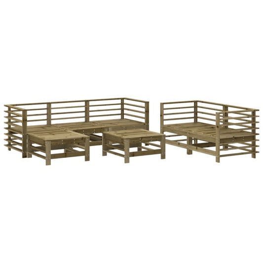 Vidaxl Juego De Muebles De Jardín 7 Pzas Madera De Pino Impregnada_0