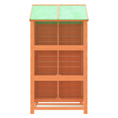 Vidaxl Casita Para Pájaros Madera Maciza Pino Marrón 97x81x152 Cm_4
