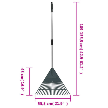 Vidaxl Rastrillo Para Hojas Pp Verde Oscuro 155,5 Cm_5