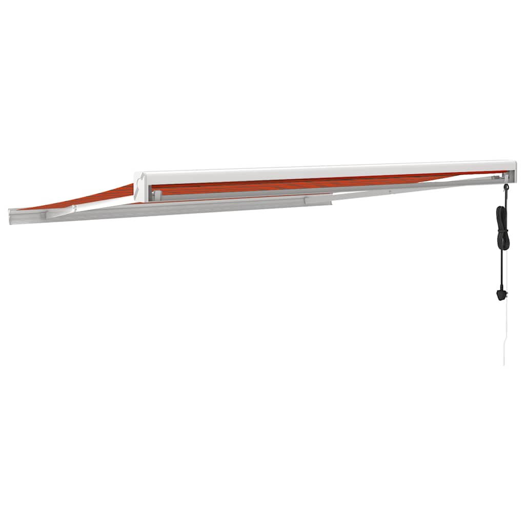 Toldo Retráctil Aluminio Y Tela Naranja Y Marrón 3x2,5 M_3