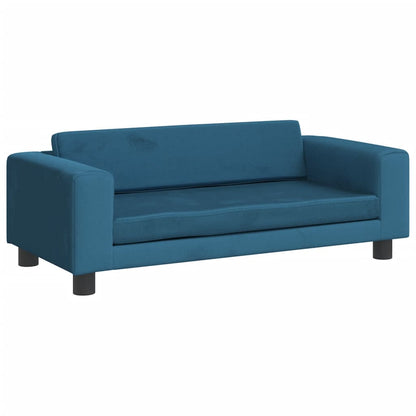Cama Para Perros Con Extensión Terciopelo Azul 100x50x30 Cm / Vetonek_0