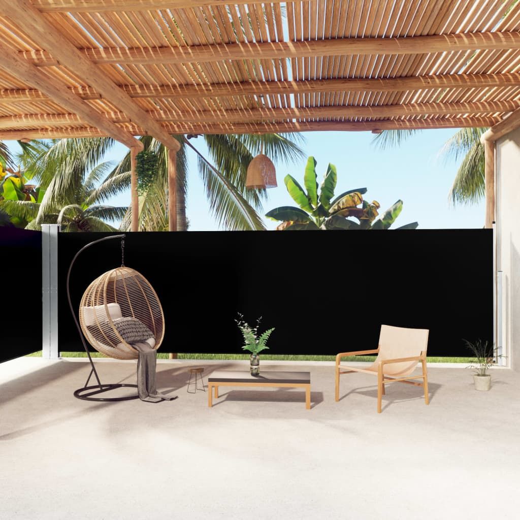 Vidaxl Toldo Lateral Retráctil Negro 180x1000 Cm_1