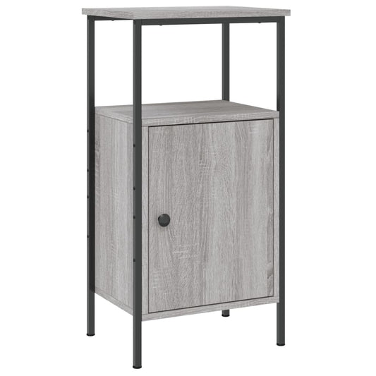 Mesita De Noche Madera De Ingeniería Gris Sonoma 41x31x80 Cm_0