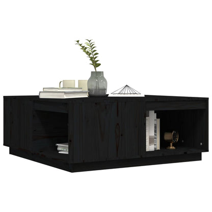 Mesa De Centro Madera Maciza De Pino Negro 100x101x40,5 Cm_2