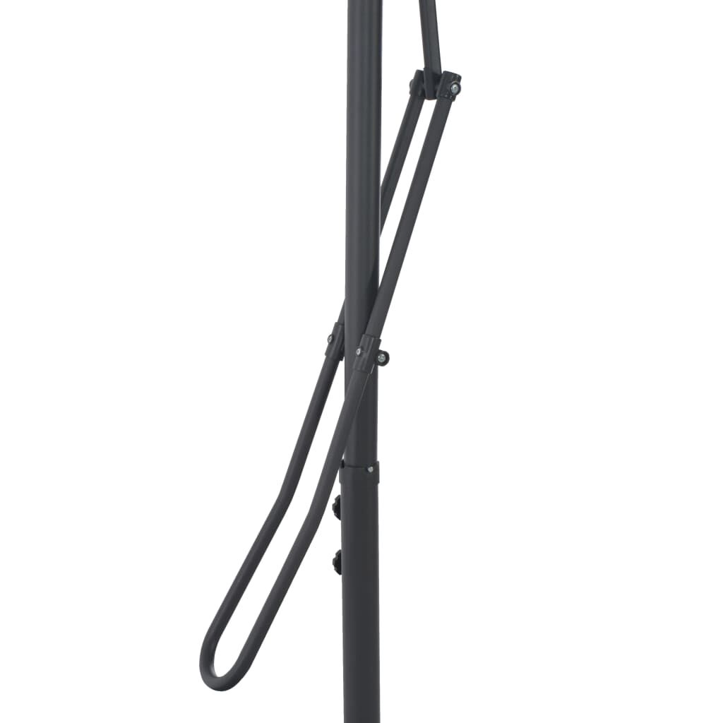 Vidaxl Sombrilla De Jardín Con Palo De Acero Negro 250x250x230 Cm_4