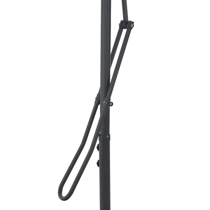 Vidaxl Sombrilla De Jardín Con Palo De Acero Negro 250x250x230 Cm_4