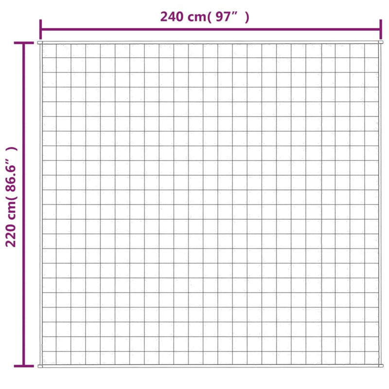 Vidaxl Manta Con Peso Tela Color Crema Claro 220x240 Cm 15 Kg_5