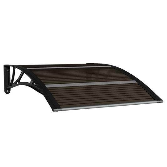 Marquesina Para Puerta De Policarbonato Negra, 100 X 75 Cm_0