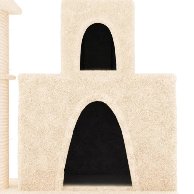 Vidaxl Rascador Para Gatos Con Postes De Sisal Color Crema 83 Cm_5