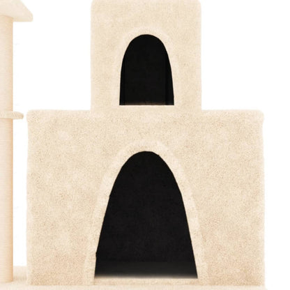 Vidaxl Rascador Para Gatos Con Postes De Sisal Color Crema 83 Cm_5