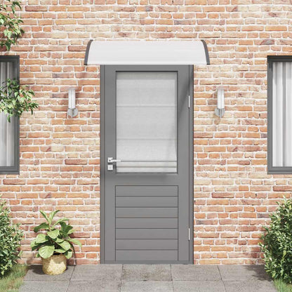 Marquesina Para Puerta Pc Negro Y Transparente 120x75 Cm_2