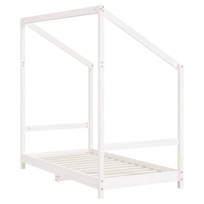 Vidaxl Estructura De Cama Para Niños Madera De Pino Blanco 80x160 Cm_5