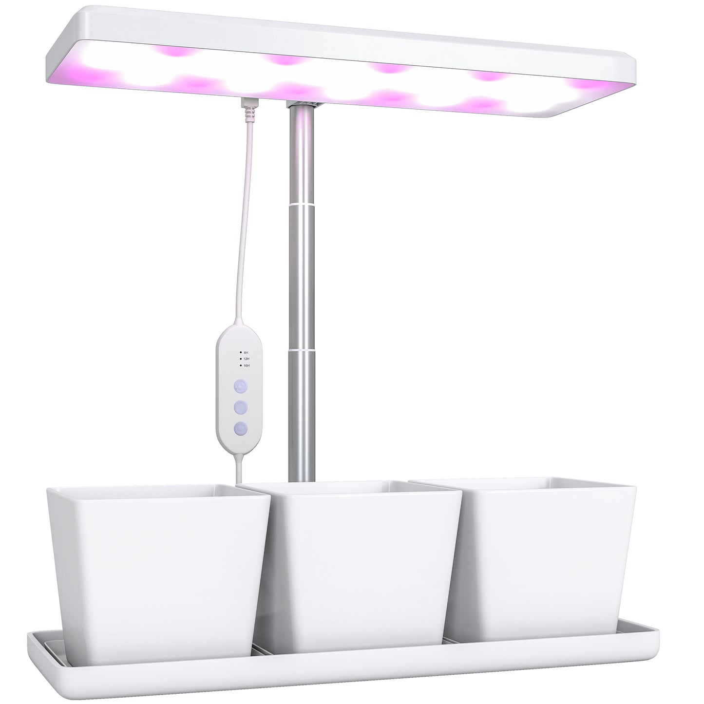 Outsunny Lámpara De Planta 30 Led Con Temporizador Automático Y 5 De Brillo_0