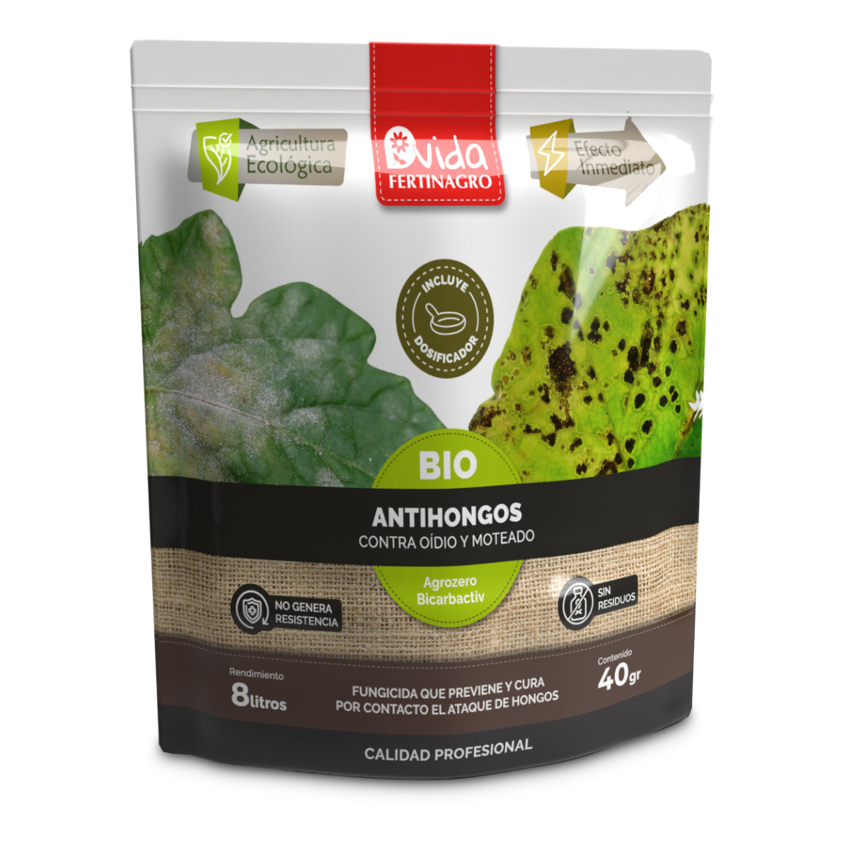 Fungicida Antihongos en polvo BIO Fertinagro 40 g oídio moteado