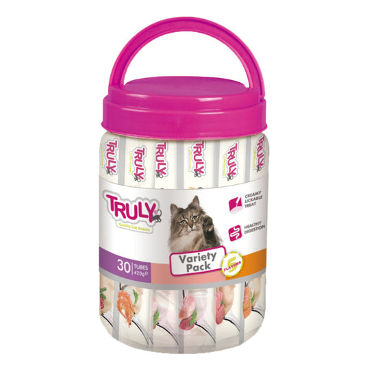 Stick De Crema Para Gato Mix De Sabores Truly 30 Sticks X 14 Gr_0